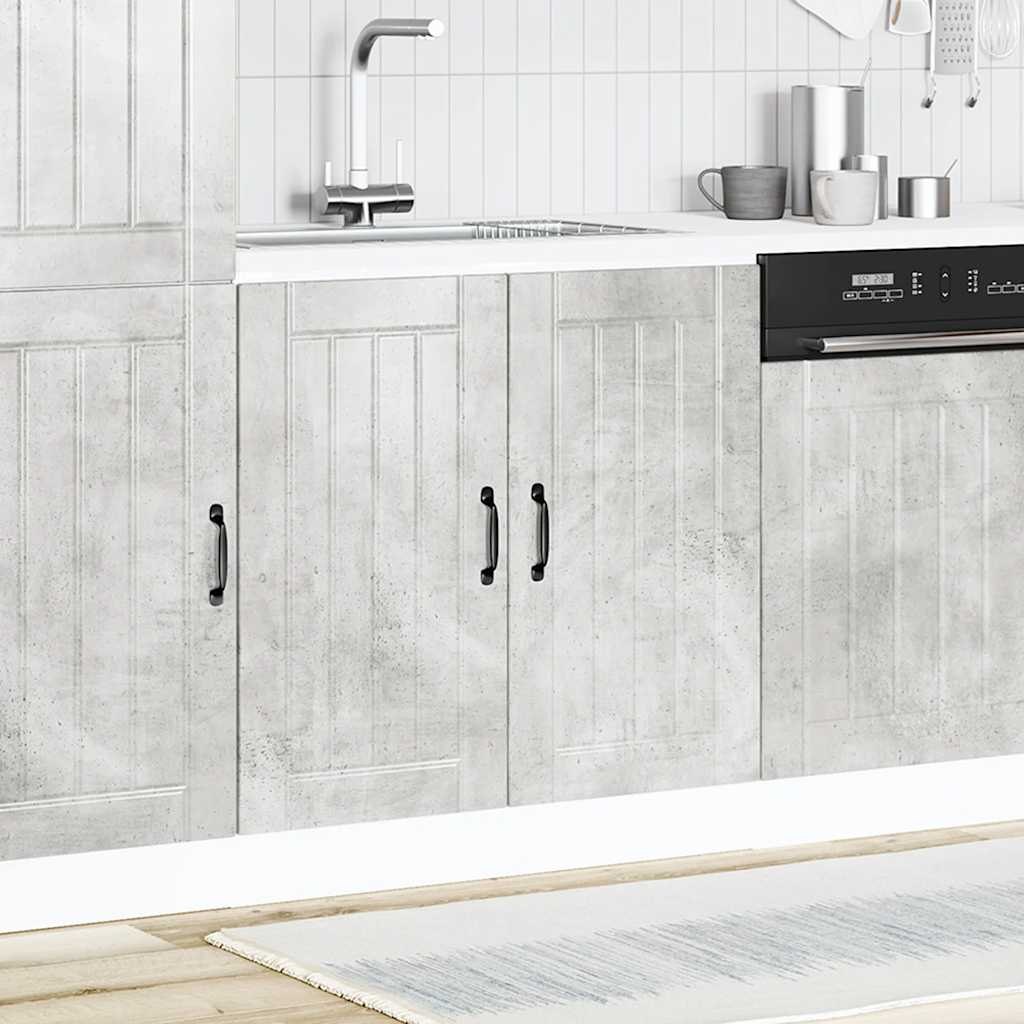 vidaXL Sink Base Cabinet "Lucca" Concrete Grey Engineered Wood