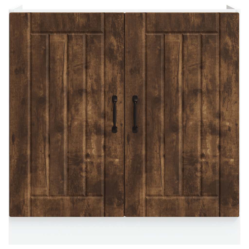 vidaXL Sink Base Cabinet Lucca Smoked Oak Engineered Wood