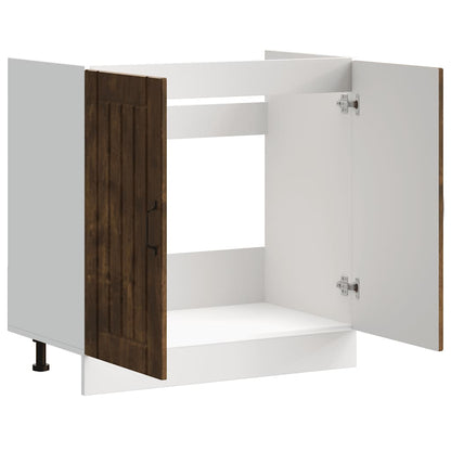 vidaXL Sink Base Cabinet Lucca Smoked Oak Engineered Wood