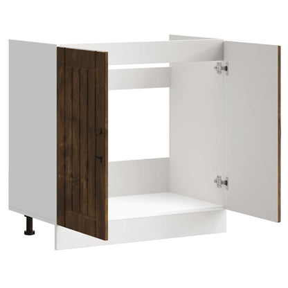vidaXL Sink Base Cabinet Lucca Smoked Oak Engineered Wood