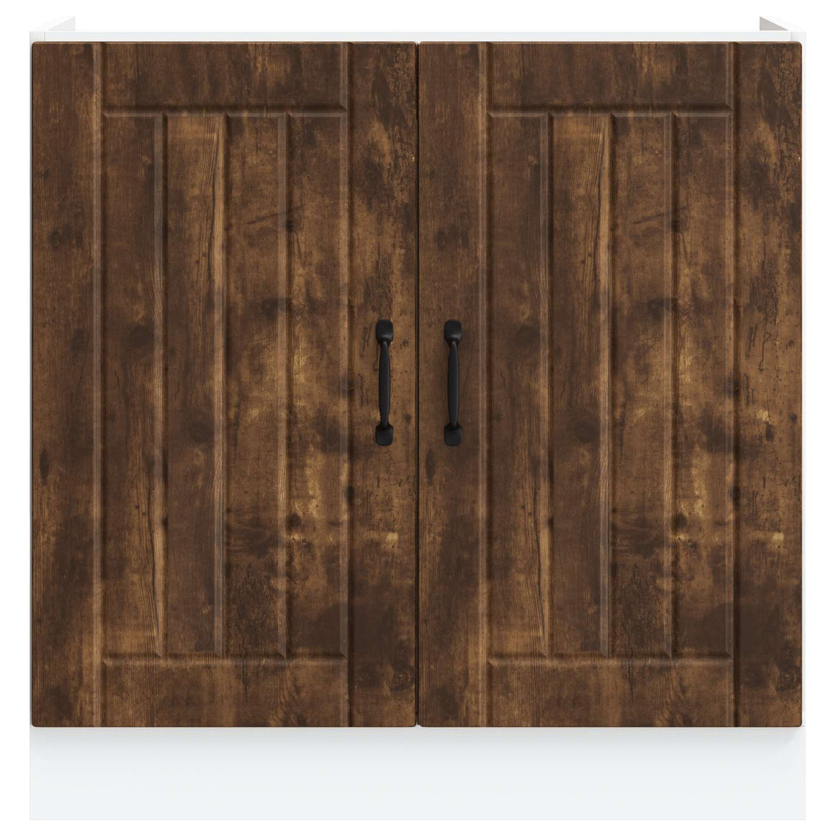vidaXL Sink Base Cabinet "Lucca" Smoked Oak Engineered Wood