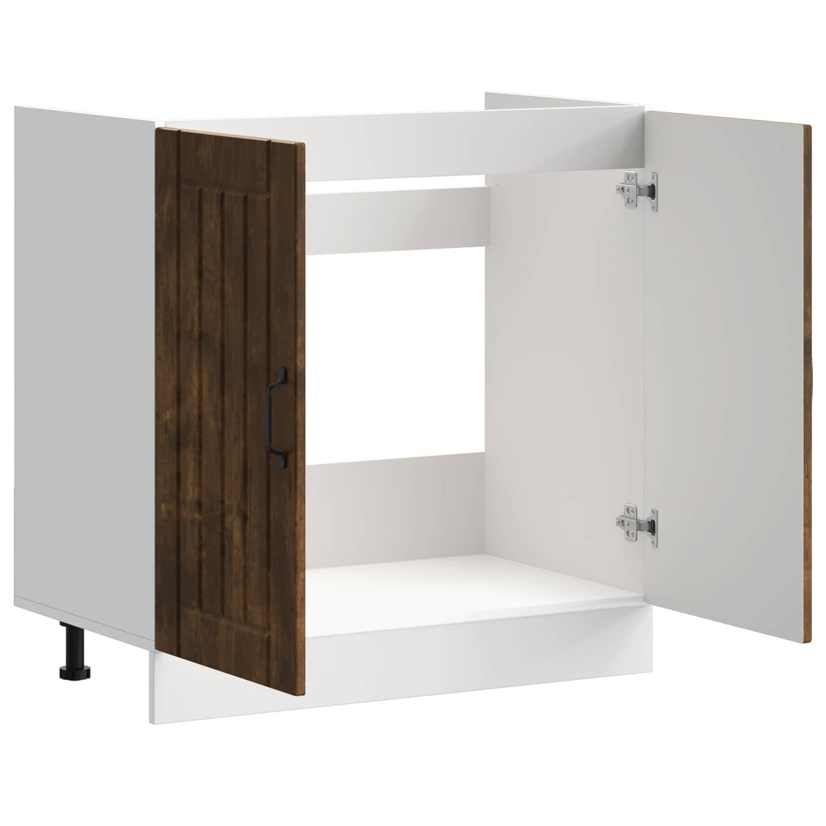 vidaXL Sink Base Cabinet "Lucca" Smoked Oak Engineered Wood