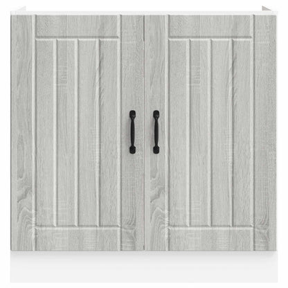 vidaXL Sink Base Cabinet "Lucca" Grey Sonoma Engineered Wood