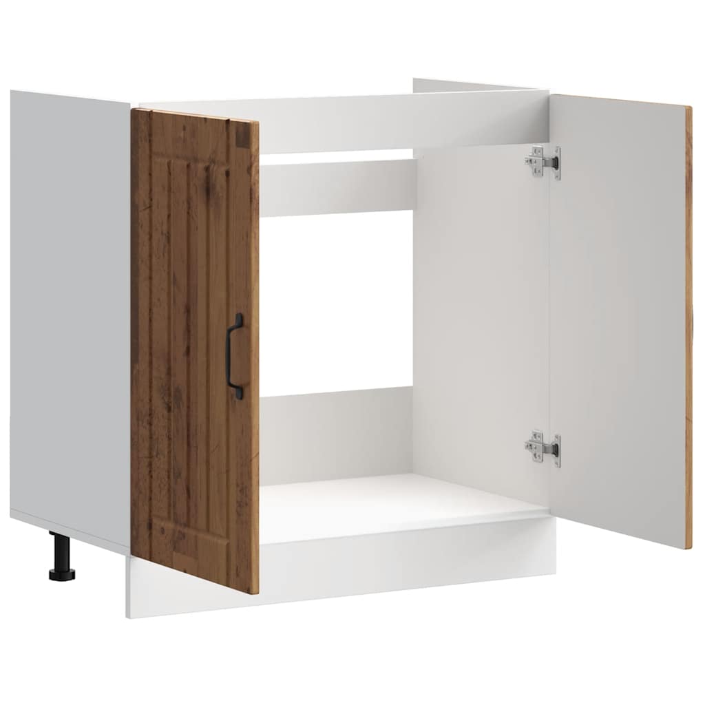 vidaXL Sink Base Cabinet "Lucca" Old Wood Engineered Wood