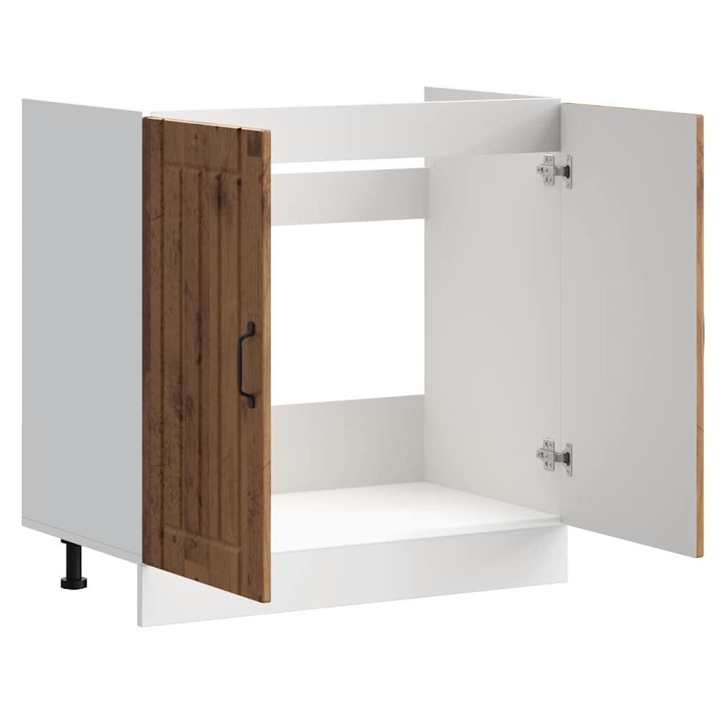 vidaXL Sink Base Cabinet "Lucca" Old Wood Engineered Wood