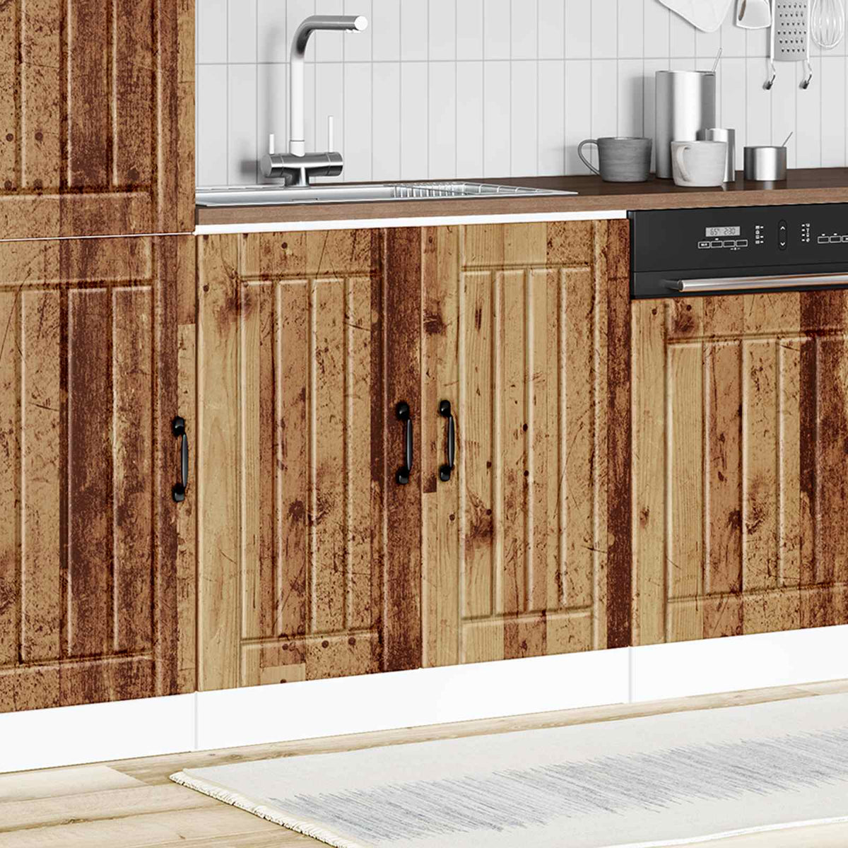 vidaXL Sink Base Cabinet "Lucca" Old Wood Engineered Wood