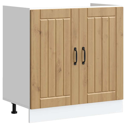 vidaXL Sink Base Cabinet "Lucca" Artisan Oak Engineered Wood