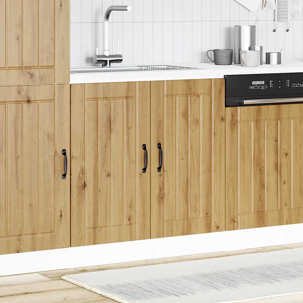 vidaXL Sink Base Cabinet Lucca Artisan Oak Engineered Wood