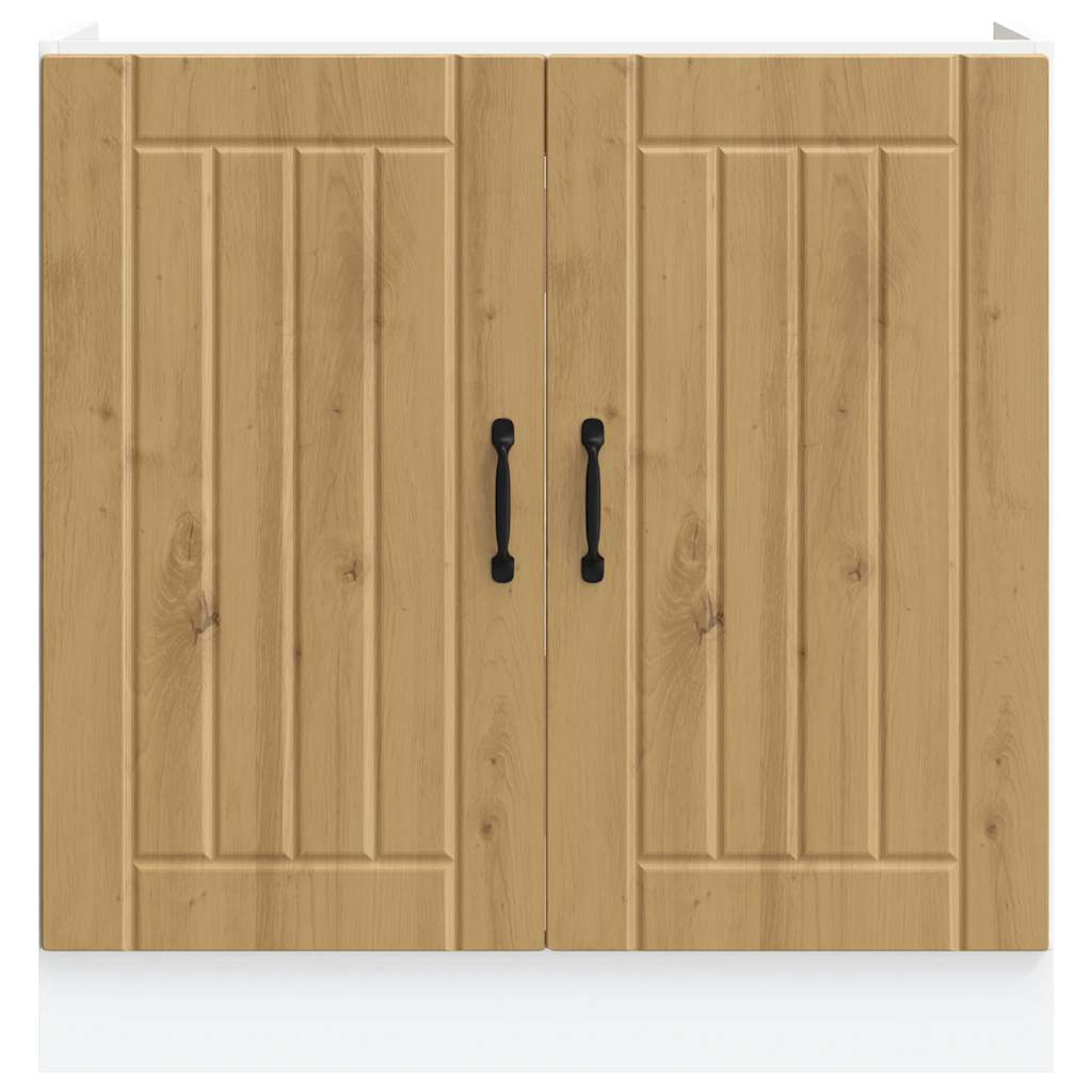 vidaXL Sink Base Cabinet "Lucca" Artisan Oak Engineered Wood