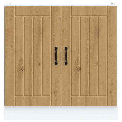 vidaXL Sink Base Cabinet "Lucca" Artisan Oak Engineered Wood