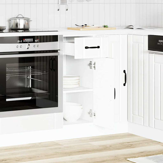 vidaXL Kitchen Base Cabinet "Lucca" White Engineered Wood