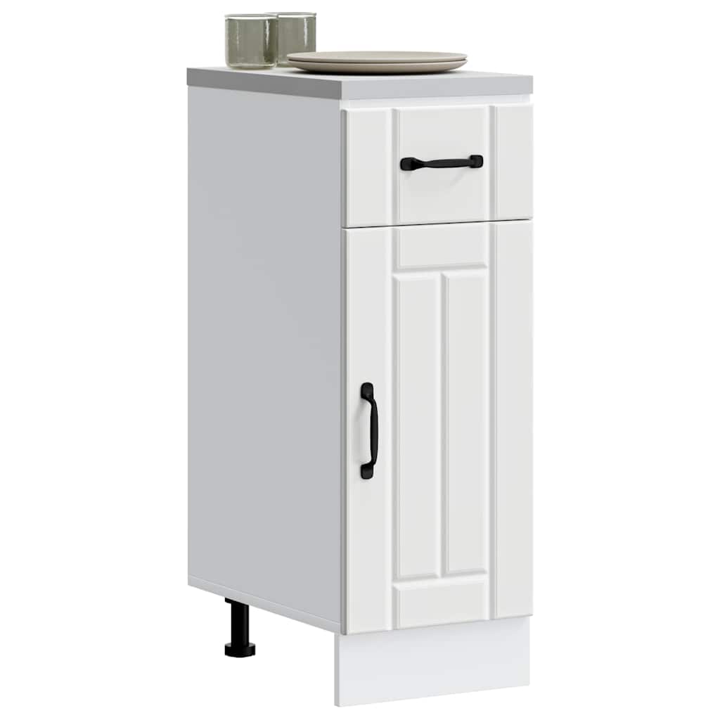 vidaXL Kitchen Base Cabinet "Lucca" White Engineered Wood