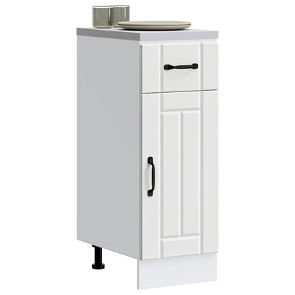 vidaXL Kitchen Base Cabinet "Lucca" White Engineered Wood