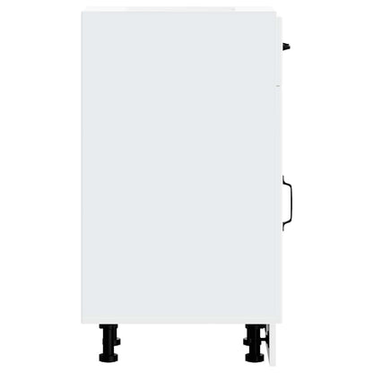 vidaXL Kitchen Base Cabinet "Lucca" White Engineered Wood