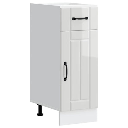 vidaXL Kitchen Base Cabinet "Lucca" High Gloss White Engineered Wood