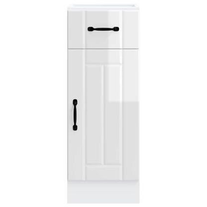 vidaXL Kitchen Base Cabinet "Lucca" High Gloss White Engineered Wood