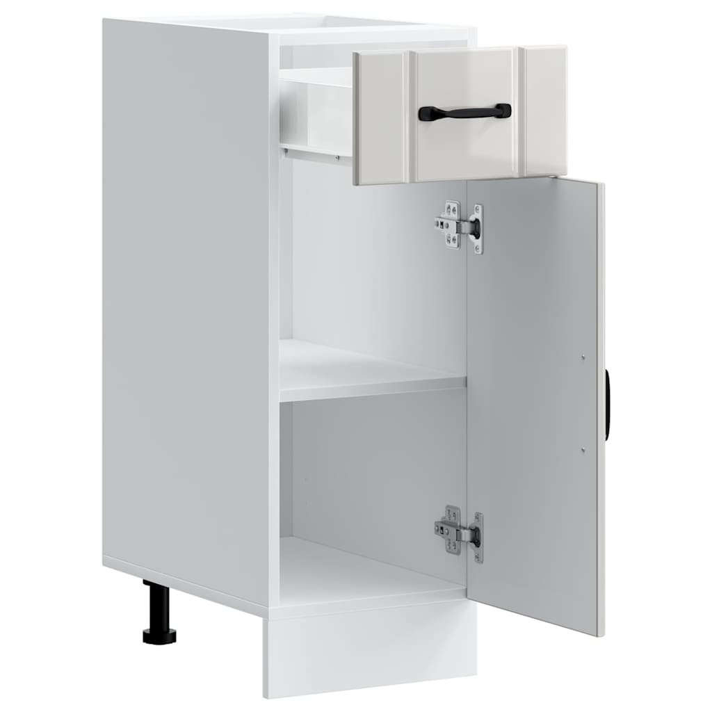 vidaXL Kitchen Base Cabinet "Lucca" High Gloss White Engineered Wood