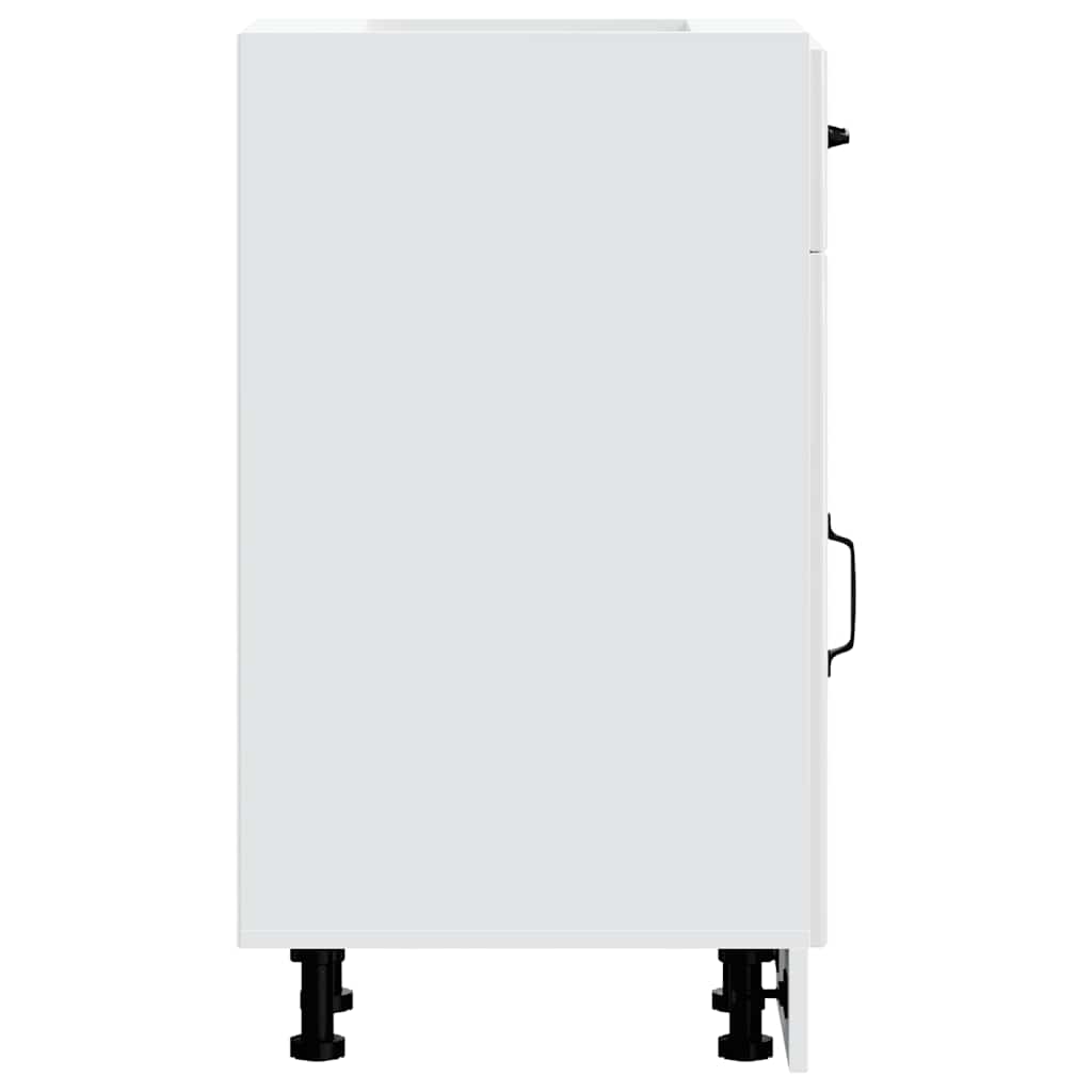 vidaXL Kitchen Base Cabinet "Lucca" High Gloss White Engineered Wood