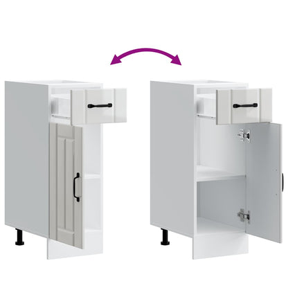 vidaXL Kitchen Base Cabinet "Lucca" High Gloss White Engineered Wood