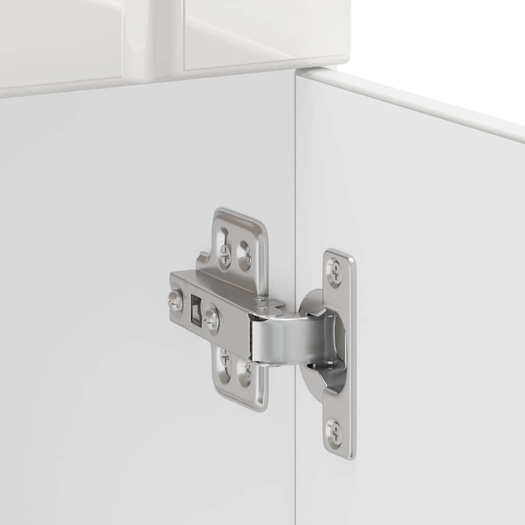 vidaXL Kitchen Base Cabinet "Lucca" High Gloss White Engineered Wood