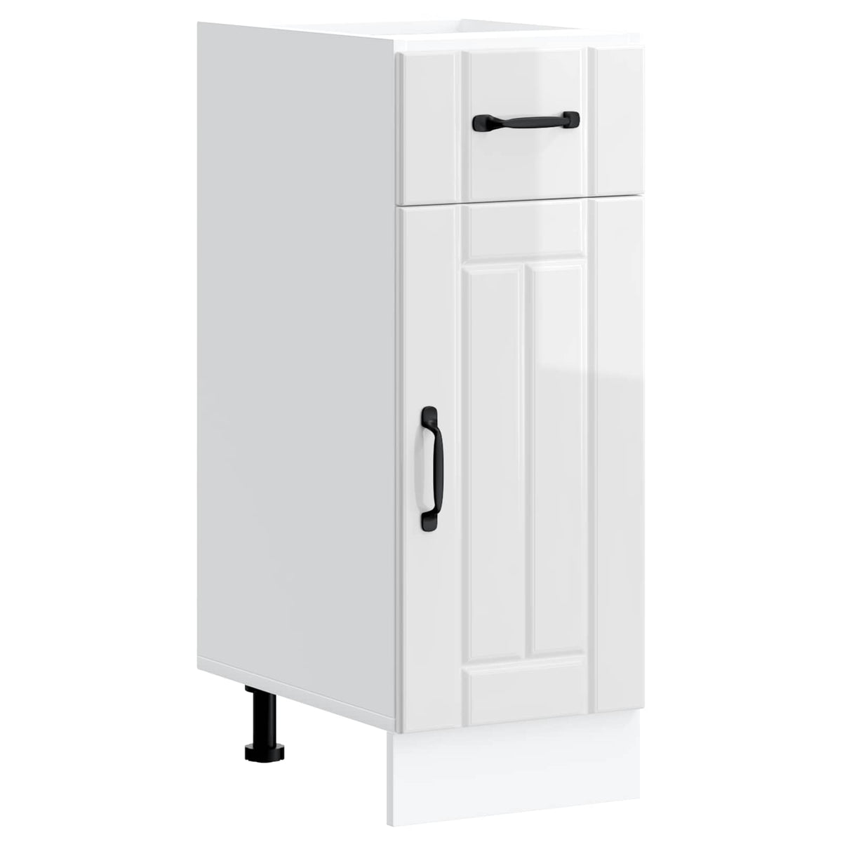 vidaXL Kitchen Base Cabinet "Lucca" High Gloss White Engineered Wood