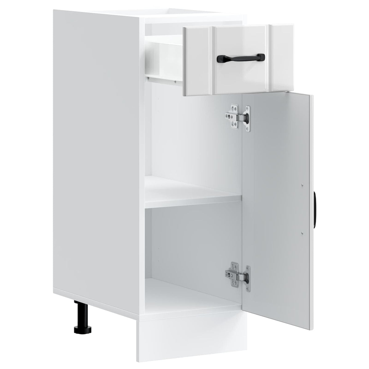 vidaXL Kitchen Base Cabinet "Lucca" High Gloss White Engineered Wood
