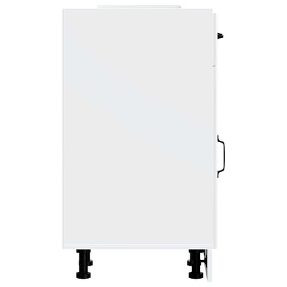 vidaXL Kitchen Base Cabinet "Lucca" High Gloss White Engineered Wood