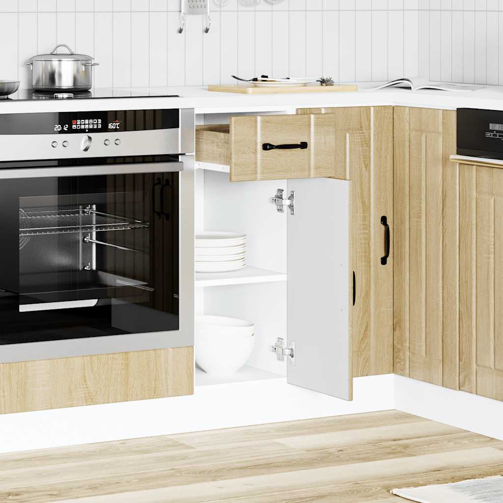 vidaXL Kitchen Base Cabinet "Lucca" Sonoma Oak Engineered Wood