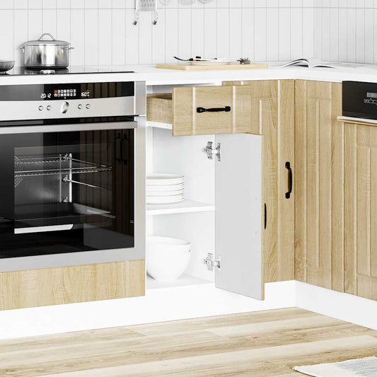 vidaXL Kitchen Base Cabinet "Lucca" Sonoma Oak Engineered Wood