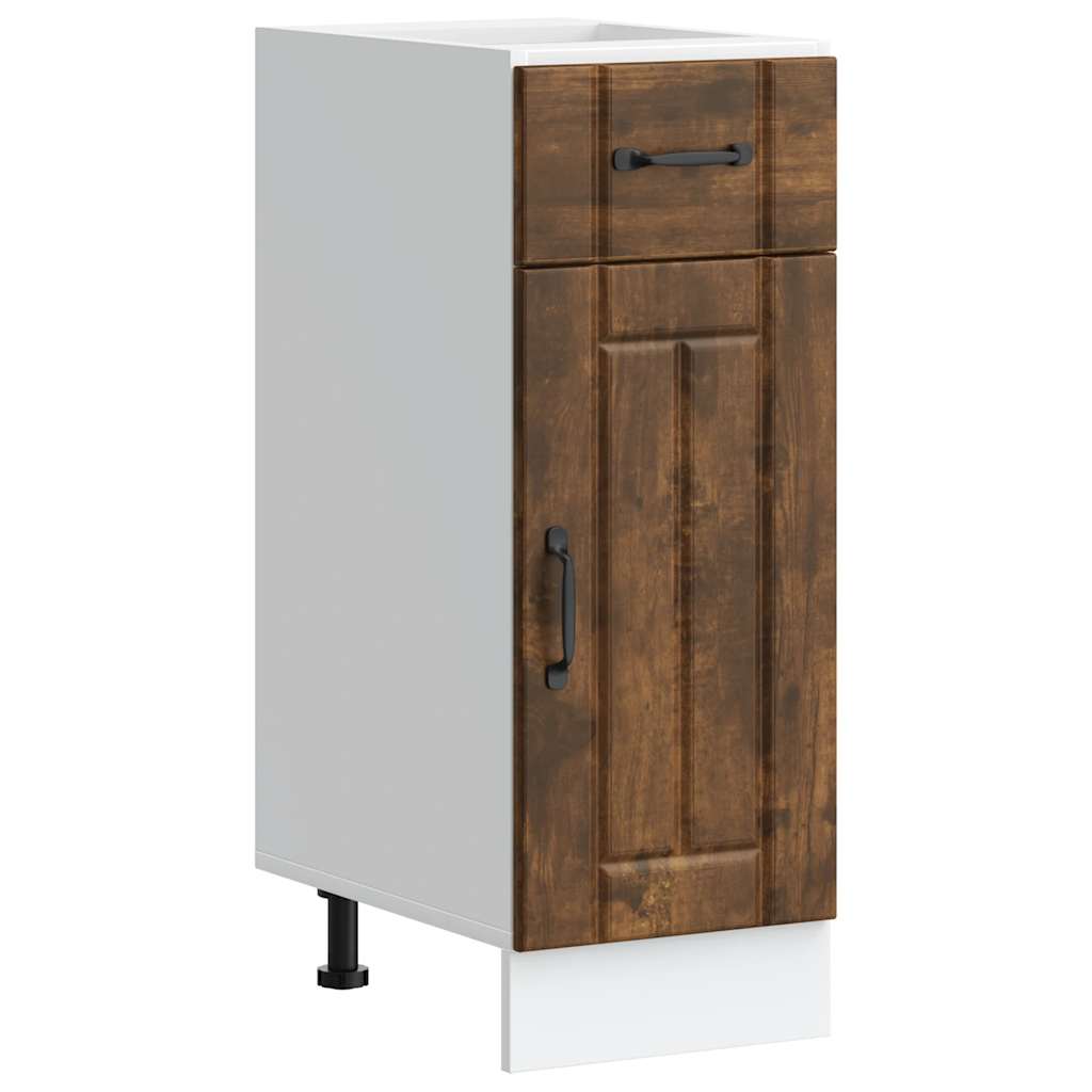 vidaXL Kitchen Base Cabinet "Lucca" Smoked Oak Engineered Wood