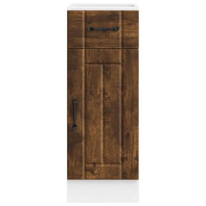 vidaXL Kitchen Base Cabinet "Lucca" Smoked Oak Engineered Wood