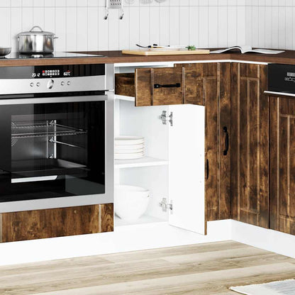 vidaXL Kitchen Base Cabinet Lucca Smoked Oak Engineered Wood