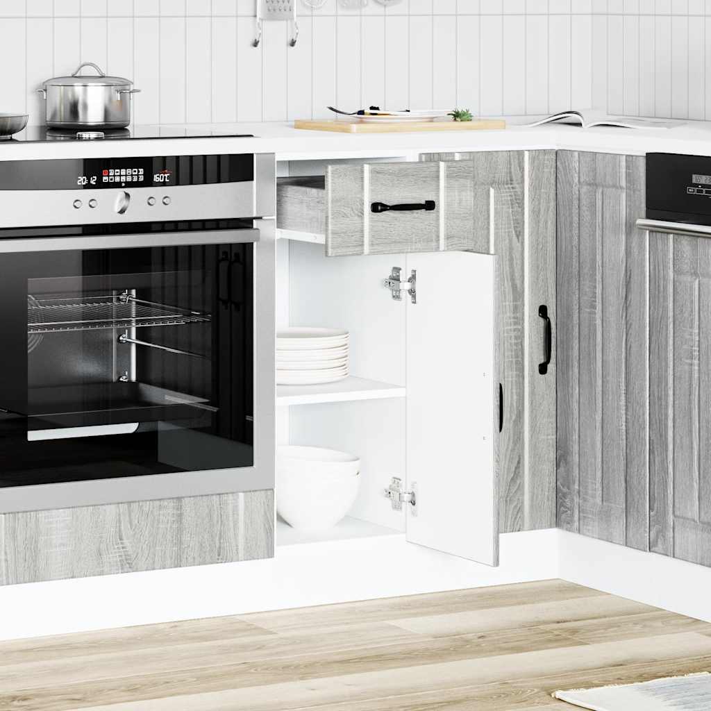 vidaXL Kitchen Base Cabinet "Lucca" Grey Sonoma Engineered Wood