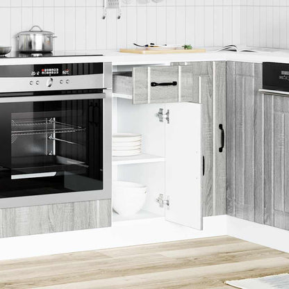 vidaXL Kitchen Base Cabinet "Lucca" Grey Sonoma Engineered Wood