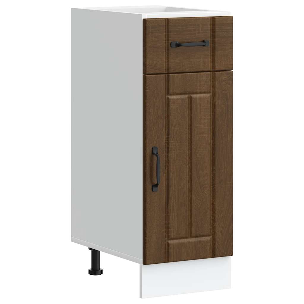 vidaXL Kitchen Base Cabinet "Lucca" Brown Oak Engineered Wood