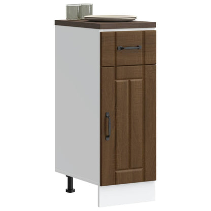 vidaXL Kitchen Base Cabinet "Lucca" Brown Oak Engineered Wood
