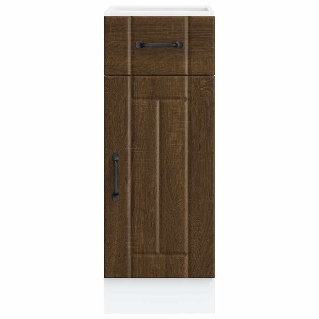 vidaXL Kitchen Base Cabinet "Lucca" Brown Oak Engineered Wood