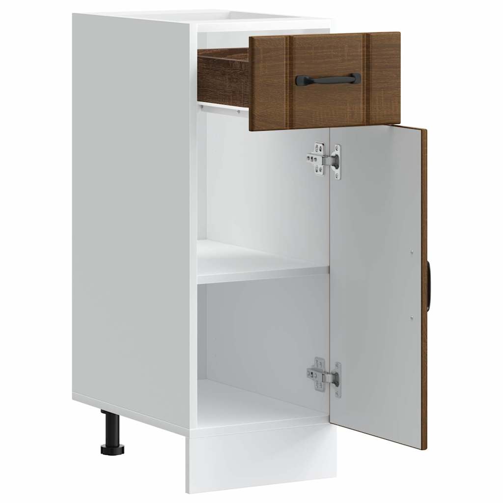 vidaXL Kitchen Base Cabinet "Lucca" Brown Oak Engineered Wood