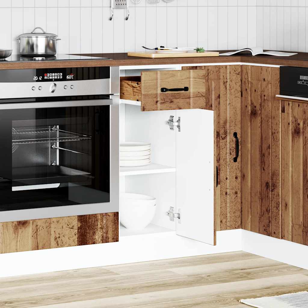 vidaXL Kitchen Base Cabinet "Lucca" Old Wood Engineered Wood