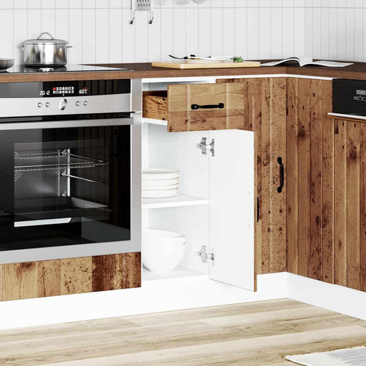 vidaXL Kitchen Base Cabinet "Lucca" Old Wood Engineered Wood