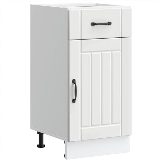 vidaXL Kitchen Base Cabinet "Lucca" White Engineered Wood
