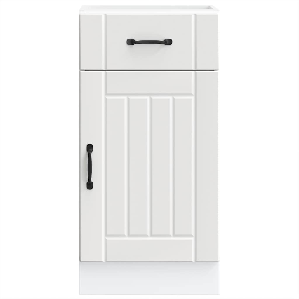 vidaXL Kitchen Base Cabinet Lucca White Engineered Wood