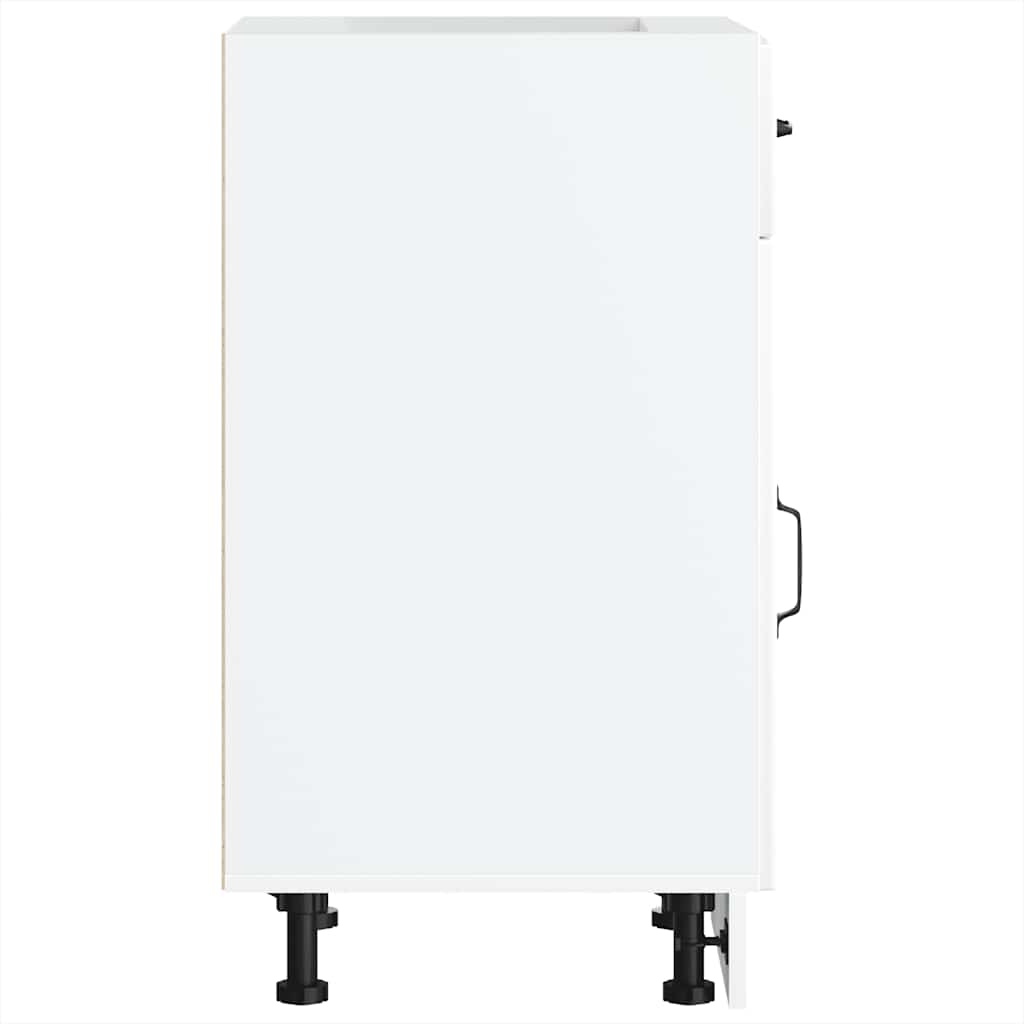 vidaXL Kitchen Base Cabinet Lucca White Engineered Wood
