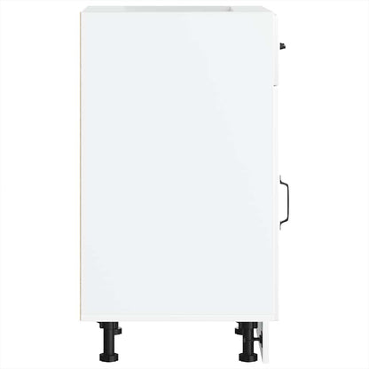 vidaXL Kitchen Base Cabinet Lucca White Engineered Wood