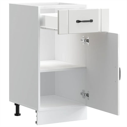 vidaXL Kitchen Base Cabinet Lucca High Gloss White Engineered Wood