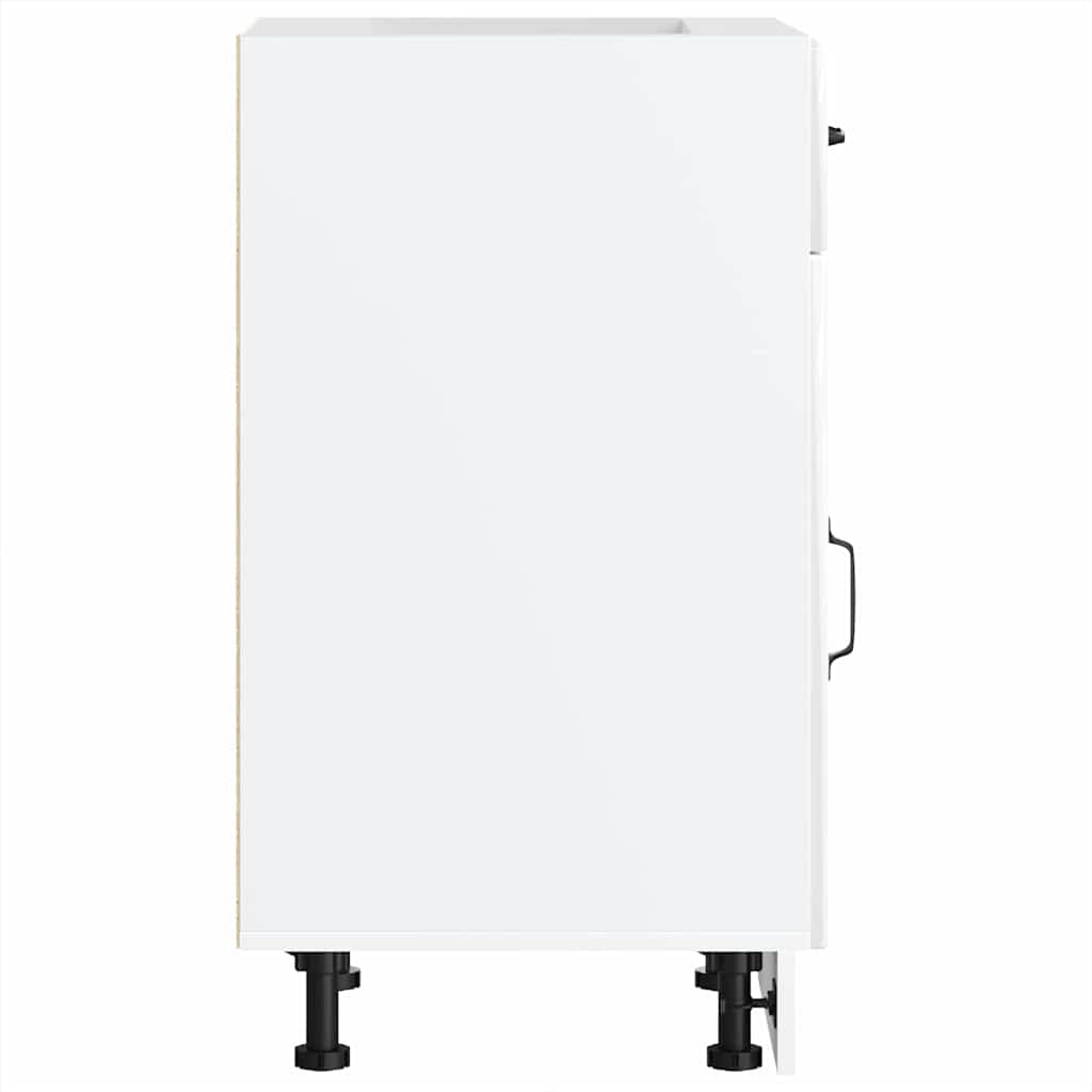 vidaXL Kitchen Base Cabinet Lucca High Gloss White Engineered Wood