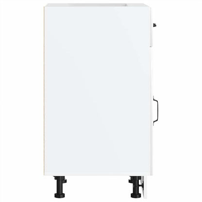 vidaXL Kitchen Base Cabinet "Lucca" High Gloss White Engineered Wood