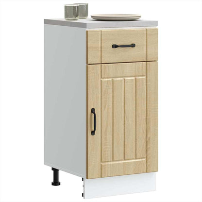 vidaXL Kitchen Base Cabinet "Lucca" Sonoma Oak Engineered Wood