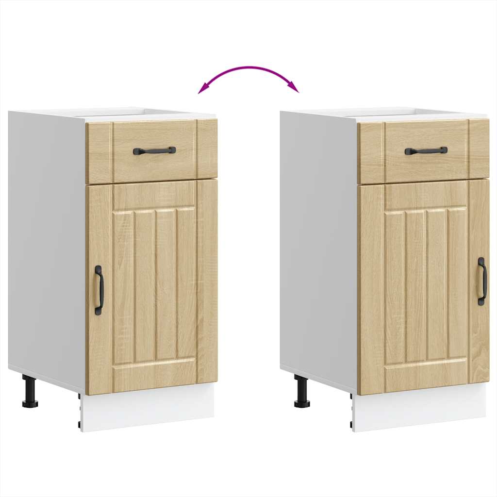 vidaXL Kitchen Base Cabinet "Lucca" Sonoma Oak Engineered Wood