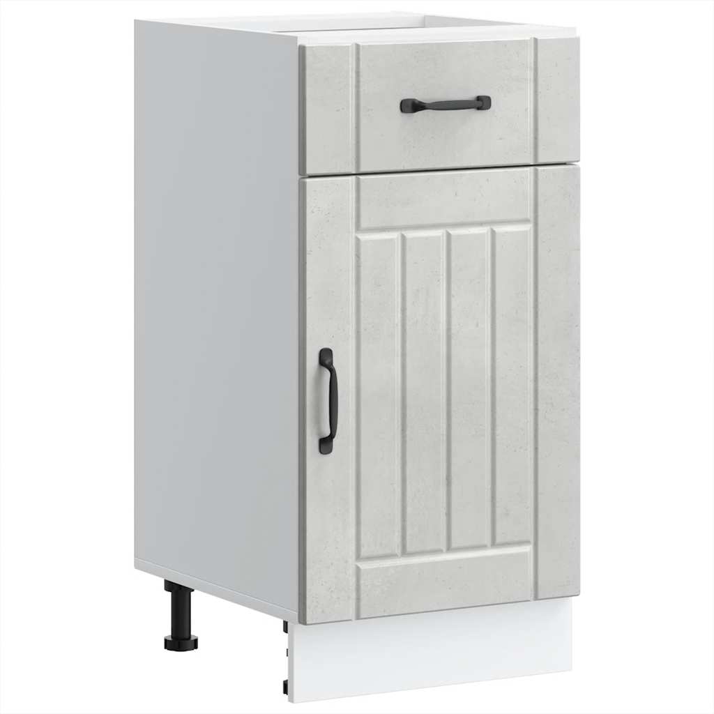 vidaXL Kitchen Base Cabinet "Lucca" Concrete Grey Engineered Wood